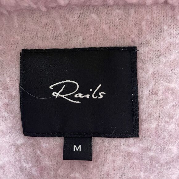 Rails Lorna Sherpa fleece jacket Womens Medium lilac purple pink Sherpa Snap Up - Picture 9 of 14